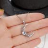 1Pc Fashion Design Sun and Moon Couple Necklace Synthetic Zircon Lucky Necklace Crescent Necklace