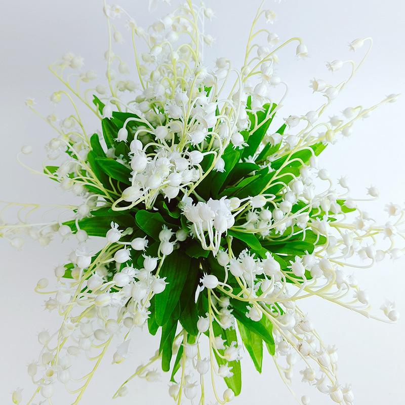 Simulare Nuntă Clopoței de Vânt Orhidee Buchet de Nuntă Adeziv Moale Avansat Plastic Crin de Vale Floare Simulare