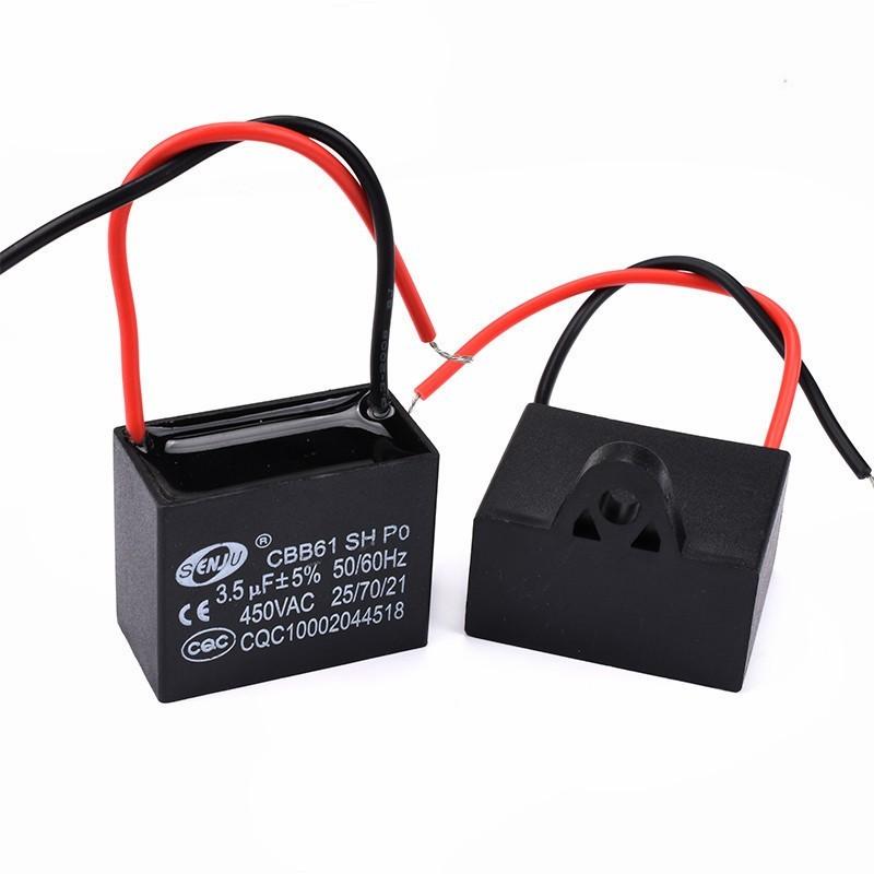 5Pcs CBB61 Start Capaciteit Ac Ventilator Condensator 450V 1Uf 1.2Uf 1.5Uf 2Uf 2.5Uf 3Uf 3.5Uf 4Uf 4.5Uf 5Uf 6Uf 7Uf 8Uf 10Uf 12