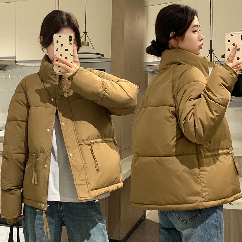 Stand-up Collar Short Down Cotton Clothes Women's Winter New Women's Clothing Loose Small Bread Clothes Jacket