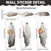 Halloween Horror White Ghost Decorative Stickers Large Size Glass Window Static Sticker Ghost Festival Pumpkin Window Stickers