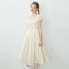 LEDING Elegant Round Neck Bow French Dress