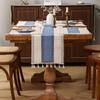 Ethnic Style Cotton & Linen Woven Tassel Table Runner - Light Luxury Festival Decoration