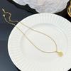 2024 Spring/Summer Four-Leaf Clover Shell Necklace for Women - Luxury Titanium Steel Clavicle Chain Pendant