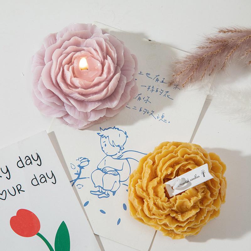 Peony Flower Aromatherapy Candle Mother's Day Women's Day Gift Creative Flower Shape Ornament Fragrance Handmade Roses