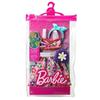 Tenue de vêtements pour poupée barbie - haut et jupe à fleur, sac à main et bandana