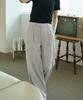 LAMARO Pintuck Summer Slacks (Light Gray)