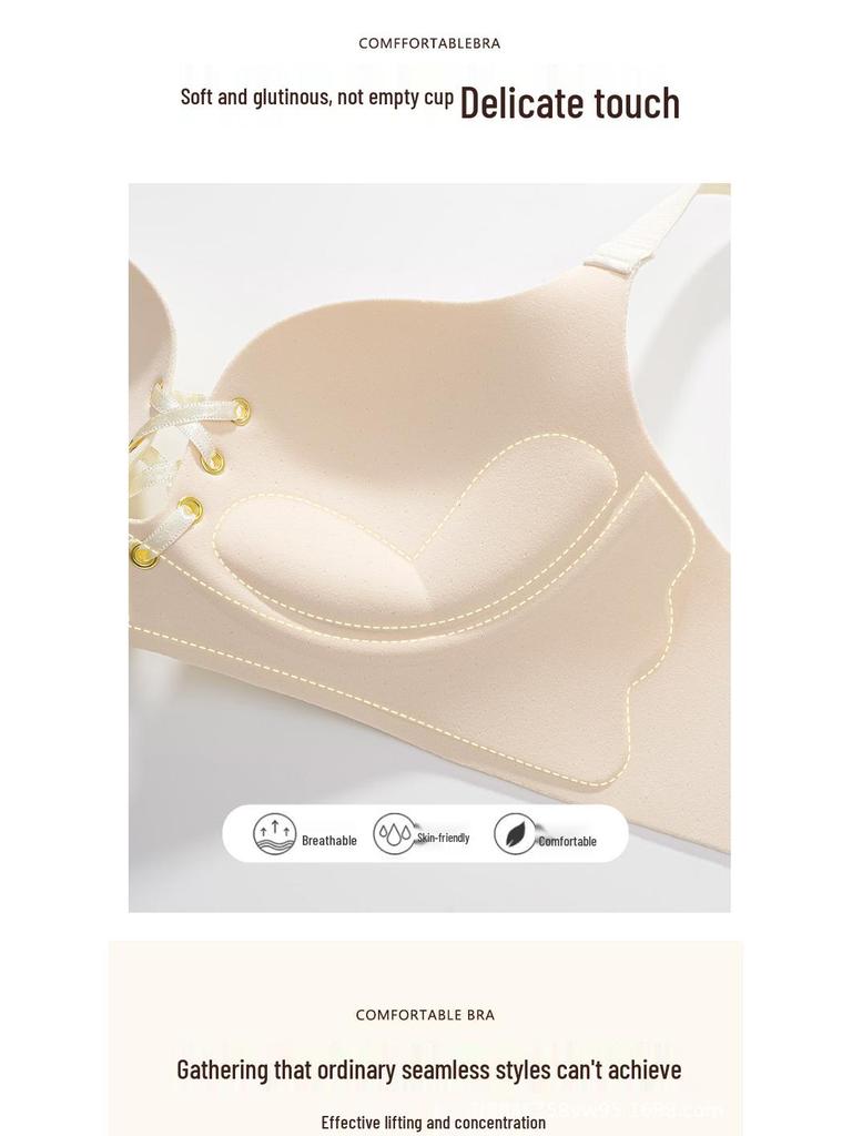 Smooth Seamless Strappy Push-Up Bra: Wirefree Support for Small Chests