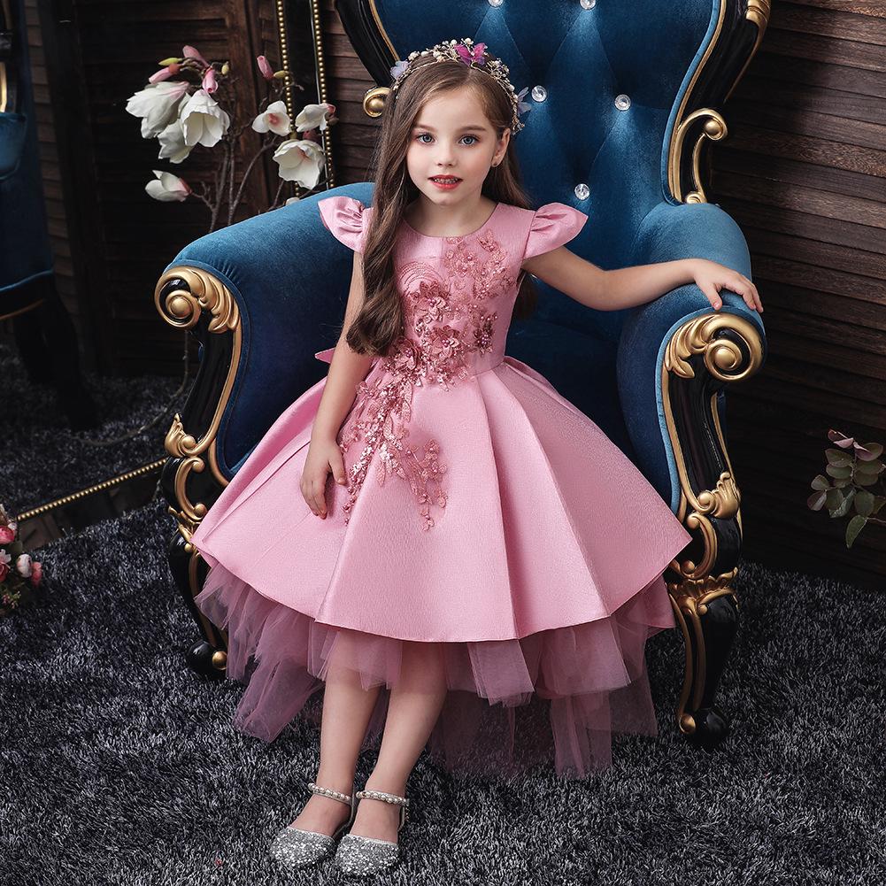 Children's Tuxedo Dress Skirt Girls Tuxedo Mesh Skirt Middle and Large Children's Princess Dress Kids Dress