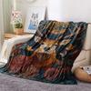 Deer Print Flannel Blanket, High Quality Comfortable for All Seasons, Home Decor, Warmth and Comfort, Perfect for Christmas Gifts
