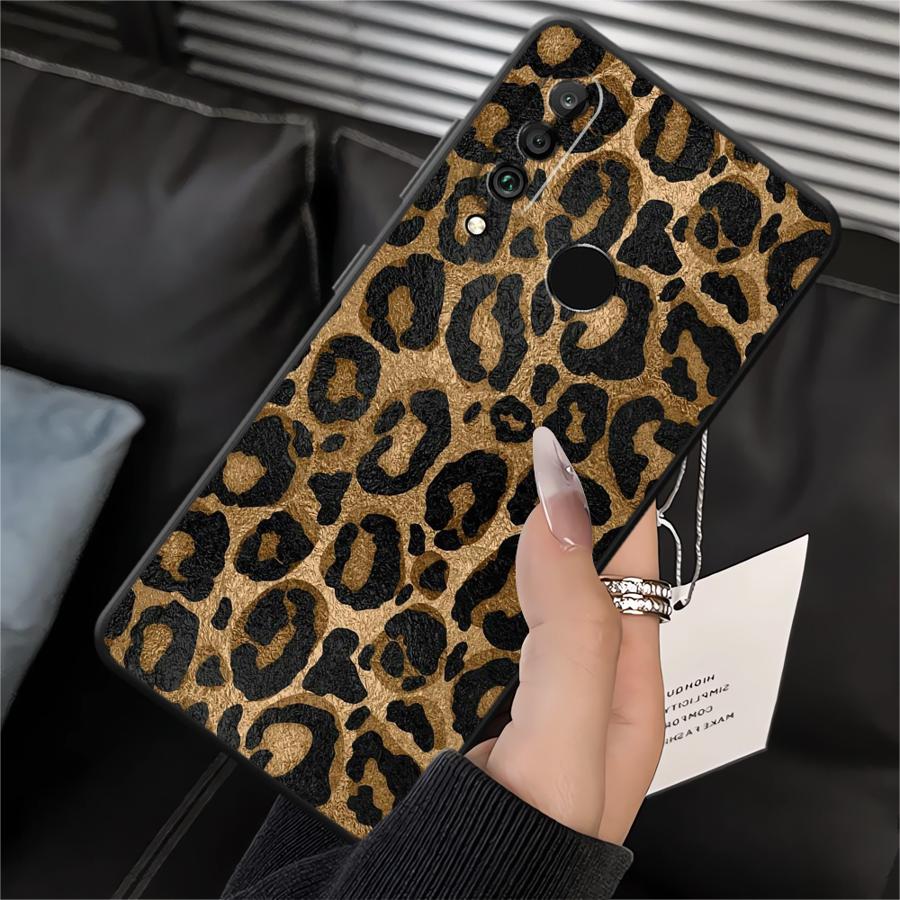 Phone Case for Huawei P30 P20 Pro P20 P40 Lite P20 Lite 2018 P Smart 2019 Soft Cover Cartoon Leopard Print Pattern