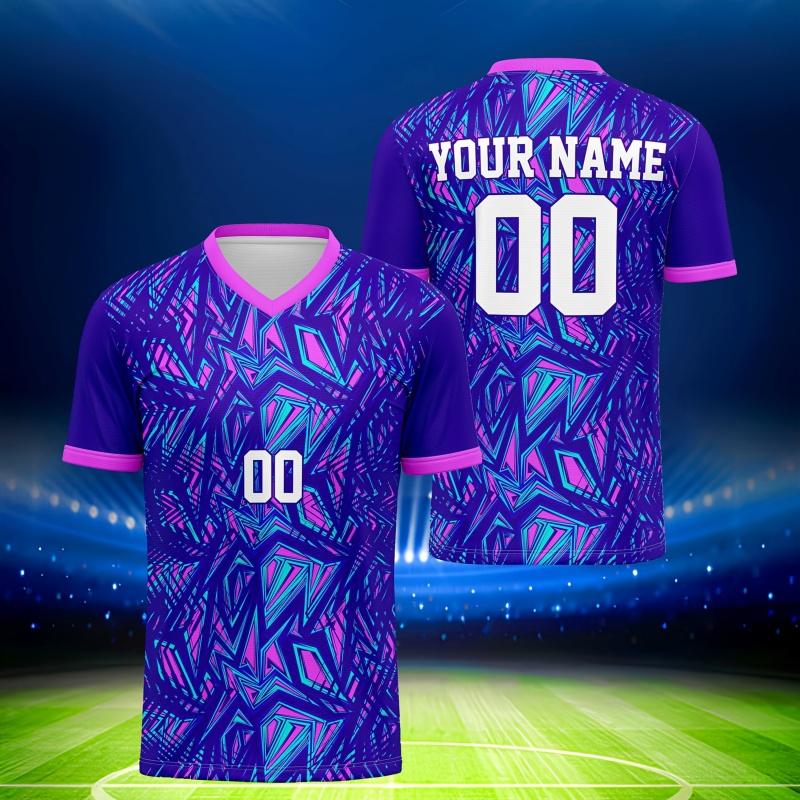 Koszulka z nadrukiem 3D z niestandardowym imieniem i numerami dla mężczyzn, wzór futbolu amerykańskiego, casualowe sportowe koszulki, topy z okrągłym dekoltem, krótkie rękawy