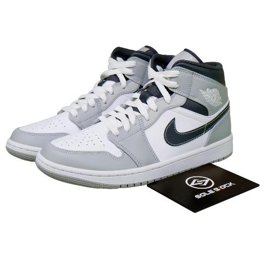 Jordan Air Jordan 1 Mid "Light Smoke Grey" 554724-078 Men's Sizes