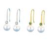 Luxury Female Earrings  Sterling SIlver Pearl Earrings Cross Round Natural Pearl Ear Women Wedding Party  Gift Brincos