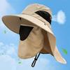 Lightweight Summer Hat Breathable Mesh Bucket Hat 360-Degree Sunshade Fisherman with Detachable Face