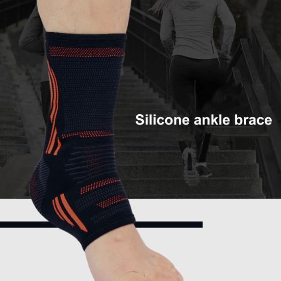 1 PC Compression Sports Ankle Brace Silicone Padded Protect Heel Ankle Support Basketball