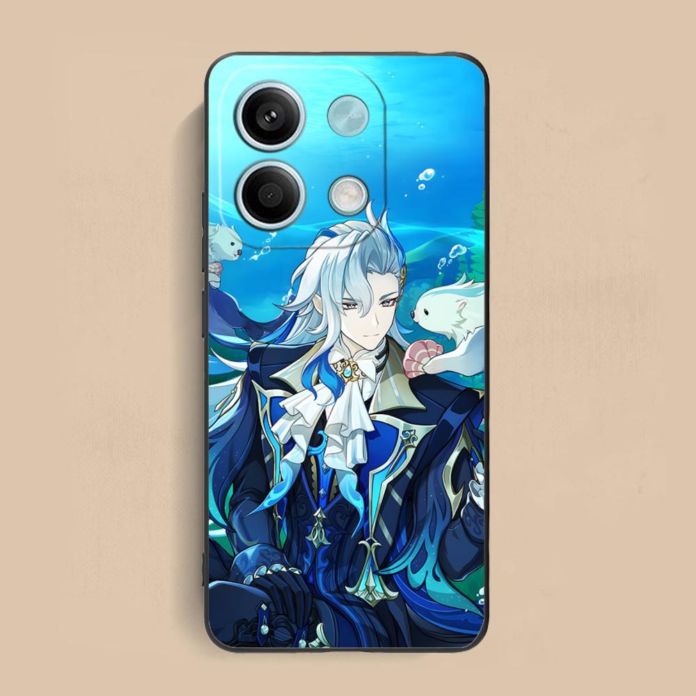 Game GI Neuvillette Matte TPU Mobile Phone Case for Xiaomi Redmi Note 14 13 12 11 S Pro Plus 4G 5G Colorful Printing Cover