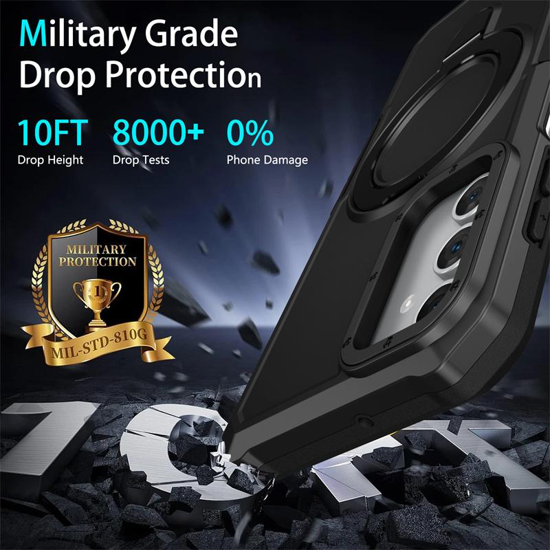 Military Grade Armor Case for Samsung Galaxy A15 5G A25 A35 A55 A05 A05S A14 A24 A34 A54 A13 A33 Cover Stand Holder Shockproof Full Cover