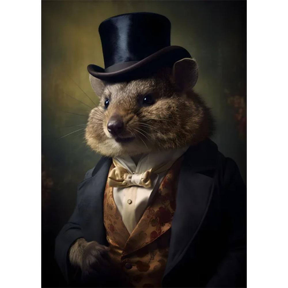 Aristokratyczne Zwierzęta Portret Plakaty i Druki Sztuka Vintage Malarstwo na Płótnie Obrazy na Ścianę do Salonu Dekoracja Domu