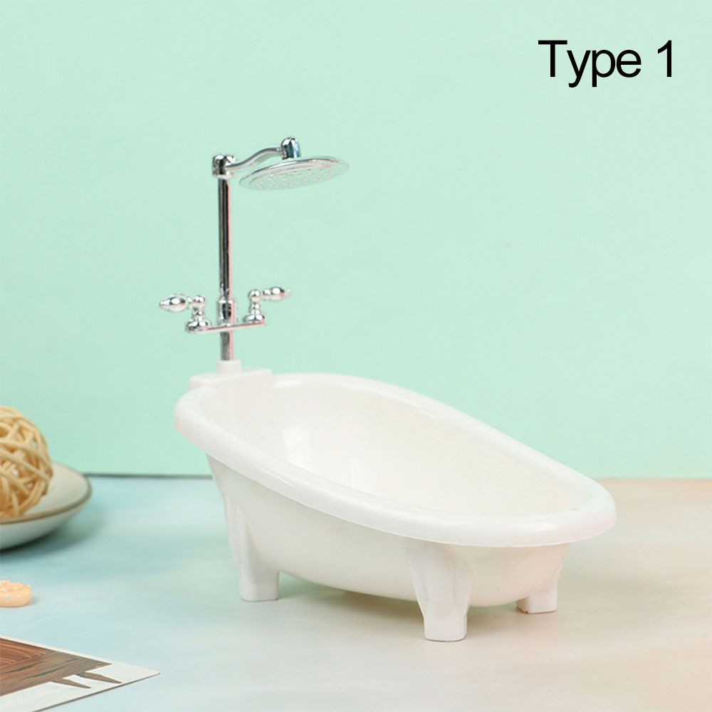 

Реквізит Імітація Унітаз Мініатюрний Туалет Ванна Умивальник Ляльковий будиночок Ванна кімната Лялькові аксесуари Bathtub