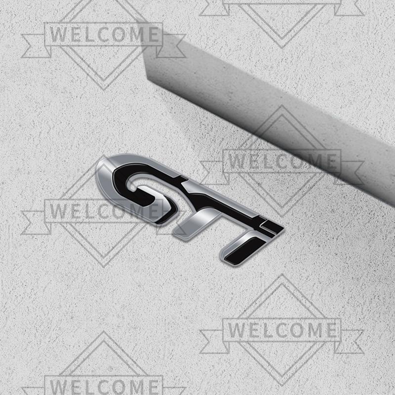 3D Car Stickers GT Emblem Auto Body Badge Trunk Decal For u333 GT Line RCZ 2008 308 306 5008 208 3008 Decoration Accessories 333u