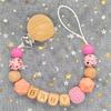 Handgefertigt Personalisierte Name Kaktus Schnullerclips Ketten Silikonperlen Personalisieren Säugling Chupetero Zahnung Personalisiert Geschenk