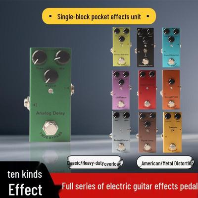 Kompakt Profesyonel Elektrik Gitar Efekt Pedalı - Distortion, Overdrive, Delay, Chorus, Tremolo