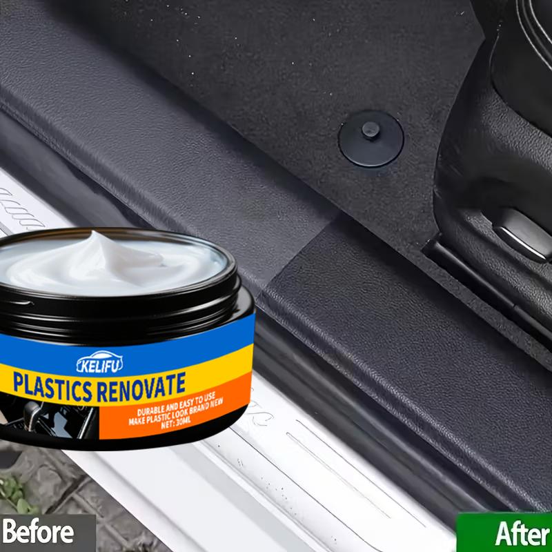 Car Plastic Restorer - Interior & Exterior Plastic Polishing Wax, Scratch Repair, Anti-Aging Renovation Cream, Suitable for Tire