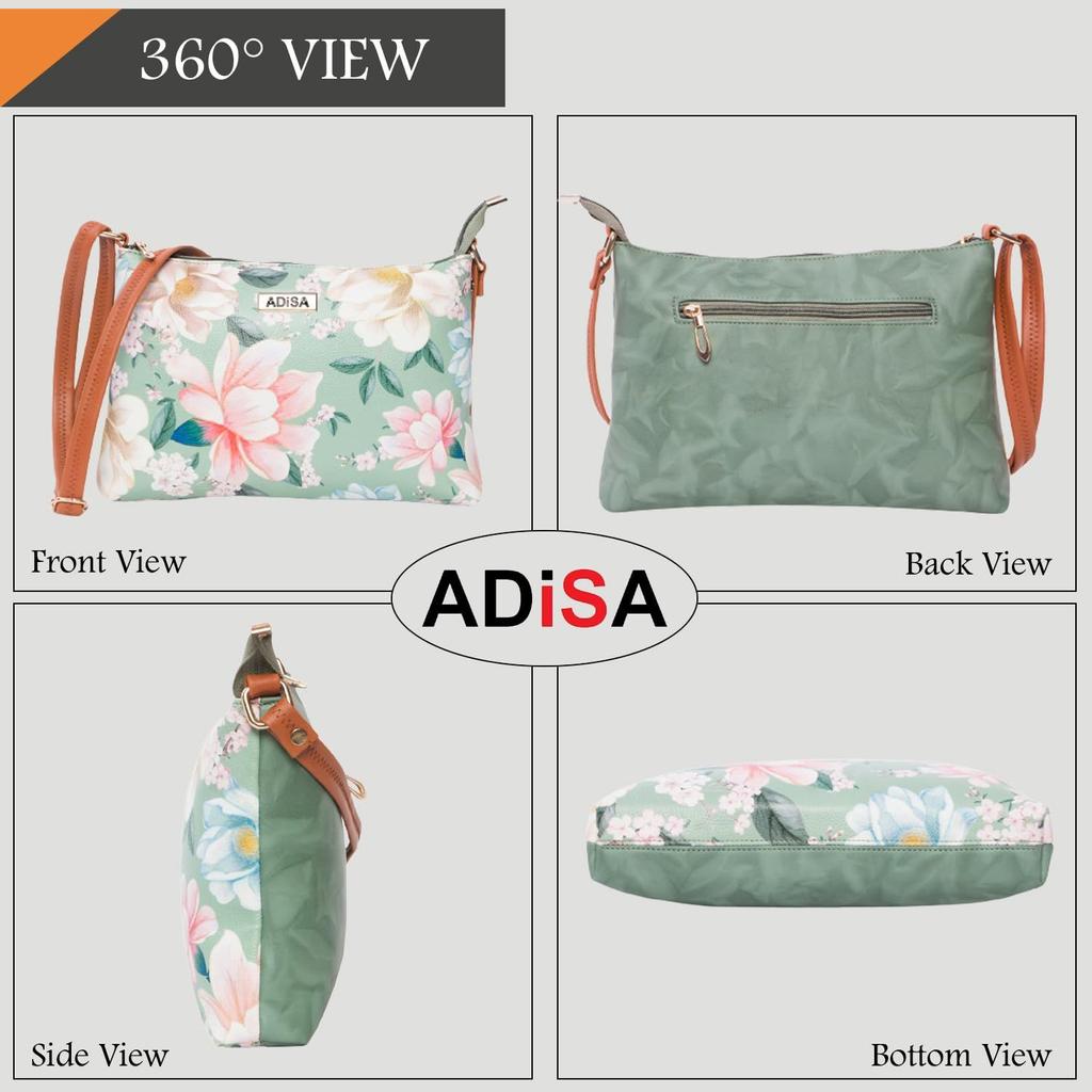 Women Girls Floral Printed Cross Body Clutch Sling Bag