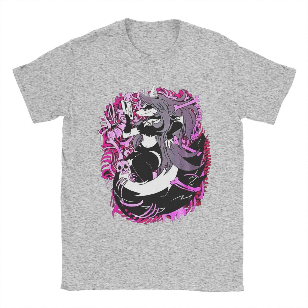Helluvas Bosses Loona Dessin Animé T-shirts Unisexe T-shirt Drôle Manches Courtes Col Rond T-shirts Tops Impression Coton Pur