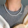 Magnetic Pearl Necklace Neck Chain Stacked Accessories Women's Light Luxury Niche Collarbone Chain