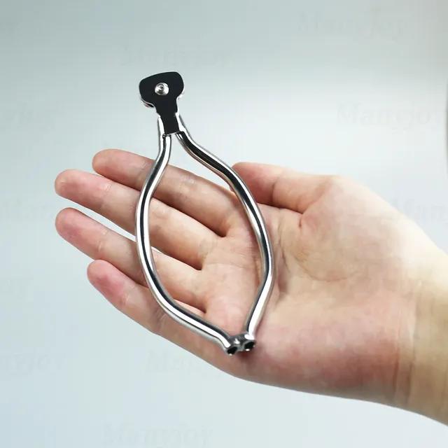 Keuschheitsgürtel aus Edelstahl für Herren, tragbare Hose mit atmungsaktivem, verschließbarem Peniskäfiggurt am Penis, Bondage-Sexspielzeug für Männer