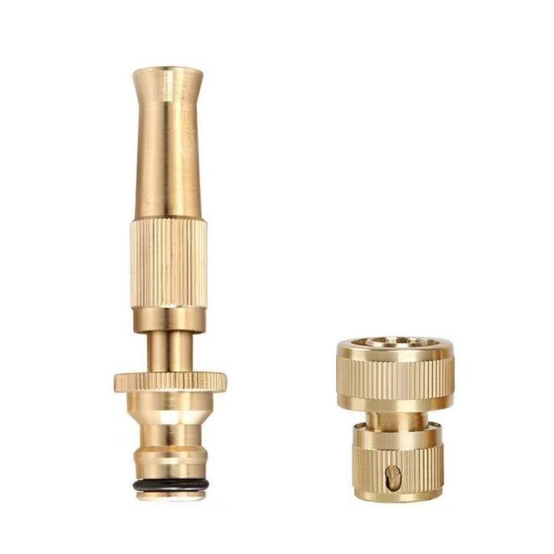 Garden Hose Quick Connector Set 3/4inch 1/2inch Solid Brass Garden Hose Fitting Hose Thread Fittings Quick Connector