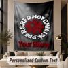 Custom Text Tapestry Red Hot Chili Peppers Print Wall Tapestry Indoor Living Room Wall Decor