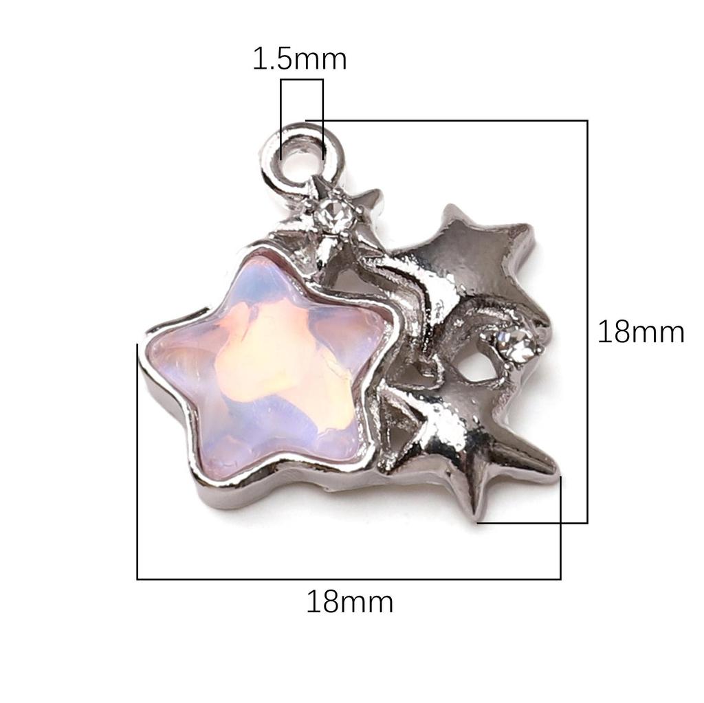 Slitinové přívěsky ve tvaru motýla, měsíce a srdce pro DIY náramek, náhrdelník, doplňky