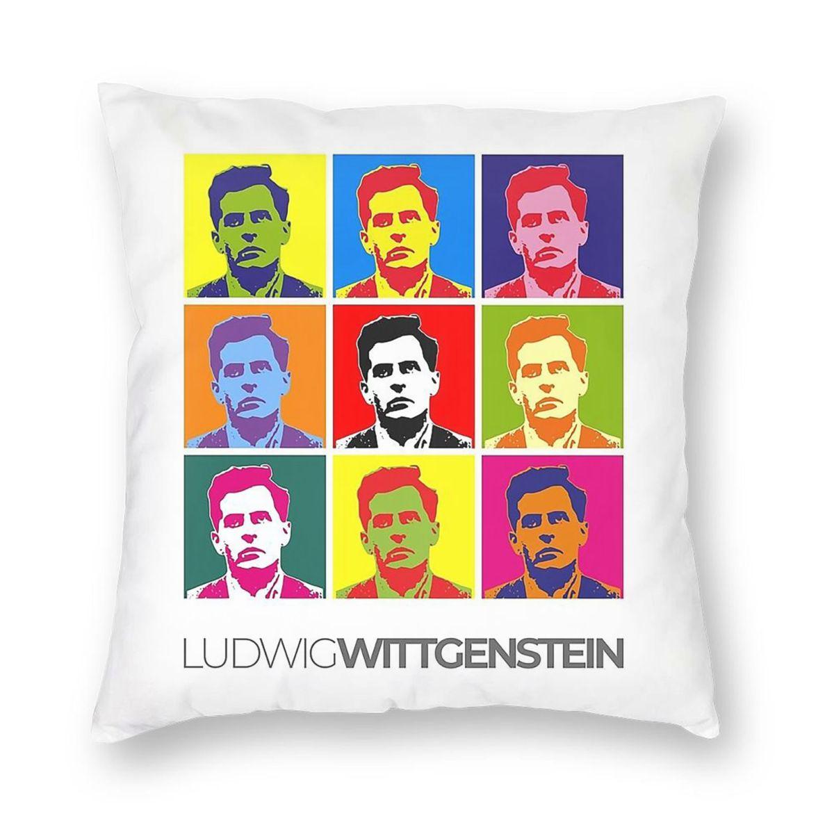 Ludwig Wittgenstein Pop Art Square Pillowcase Polyester Linen Velvet Pattern Zip Decorative Room Cushion Cover 30x30cm