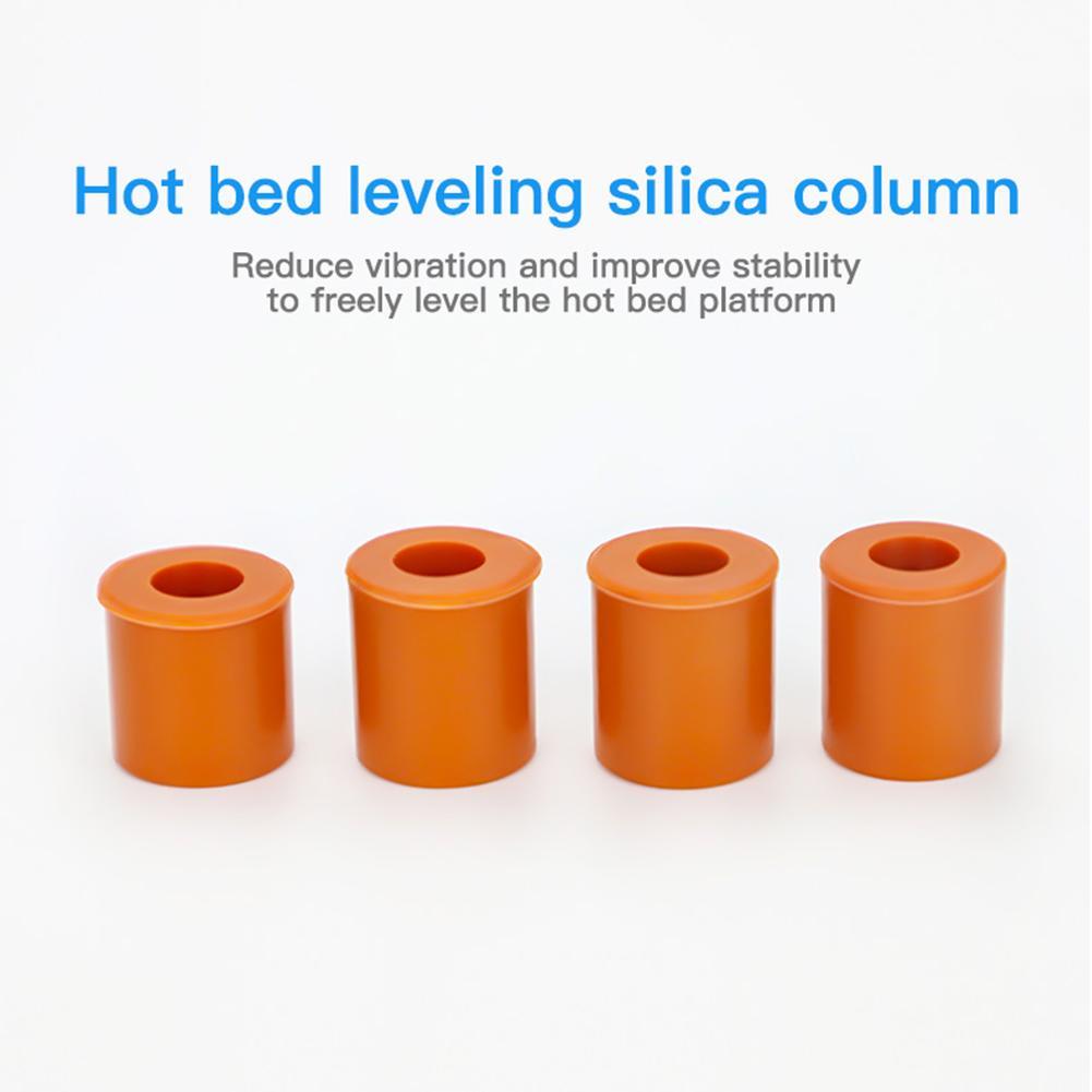 4 szt. Silikonowe Kolumny Poziomujące Podgrzewanej Płyty Solidny Dystans Kolumna Poziomująca Platformy dla Creality CR-10 10S 10 V2 10 Mini