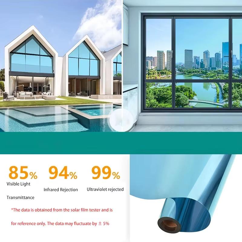 Household insulated glass film window balcony privacy protection sunscreen one-way mirror window film sticker