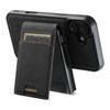 SUTENI H19 For iPhone 16 Plus Magnetic Case Card Holder Kickstand Litchi Texture Leather Back Cover