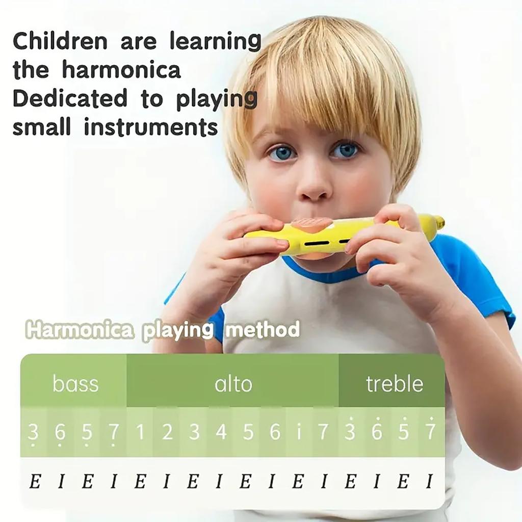 Children Wooden Cartoon Cute Harmonica Montessori Puzzle Toys Creative Music Toy Playing Instruments Kids Boys Girls Gifts Tmz
