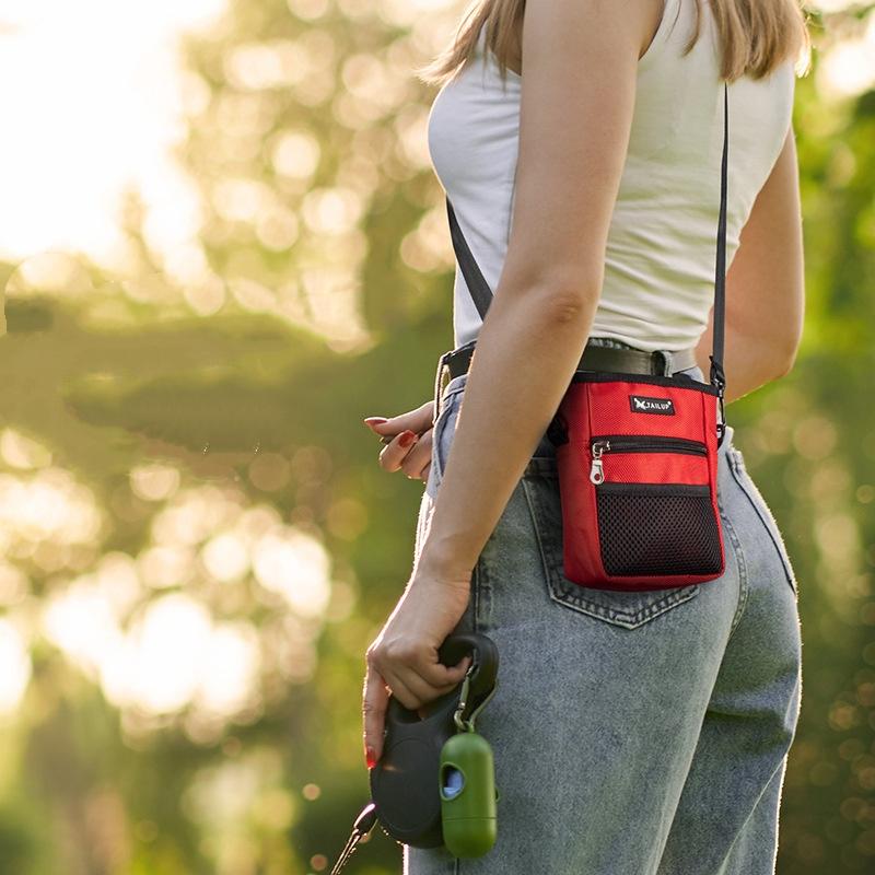 Õues kasutamiseks mõeldud kaasaskantav treeningkoerte suupistekott Lemmikloomatarbed Tugev kulumiskindlus Suure mahutavusega kutsikatooted Vöökott Vastupidav