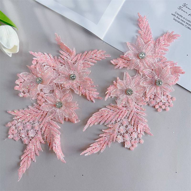 Floare Solubilă în Apă Delonix Regia Îmbrăcăminte Batic Poliester Ornament Decorare Culoare Paiete