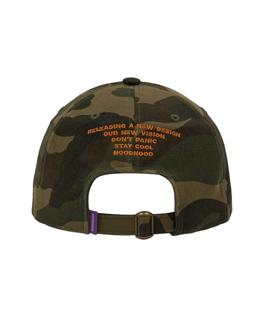 HOODHOOD Hd Artificial Leather Applique Camo Ball Cap Khaki