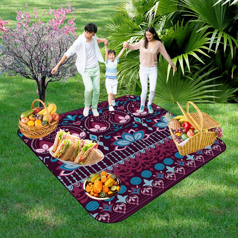 Picnic Blankets Extra Large, Waterproof Foldable Outdoor Beach Blanket,3-Layer Picnic Mat for Camping, Hiking, Travel, Park, Concerts