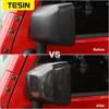 TESIN ABS Car Rear View Rearview Mirror Shell Decoration Cover Stickers for Jeep Wrangler JK 2007-2017 Car Exterior