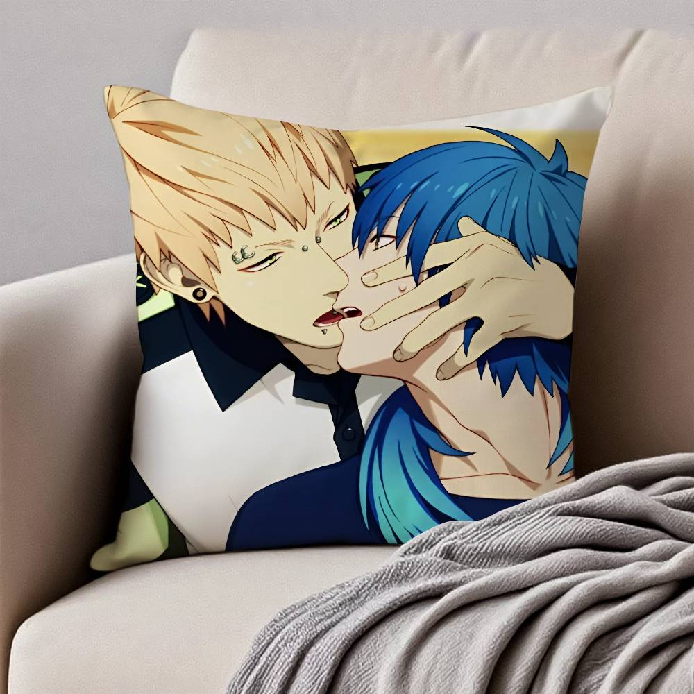 Аниме D-DRAMAtical Murder Наволочка Антипылевая клещевая наволочка Невидимая молния Шелковистая диванная 12x12Inch