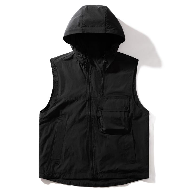 Unisex Lightweight Hooded Vest, Casual Outdoor Sleeveless Jacket with Pockets (M-3XL)
