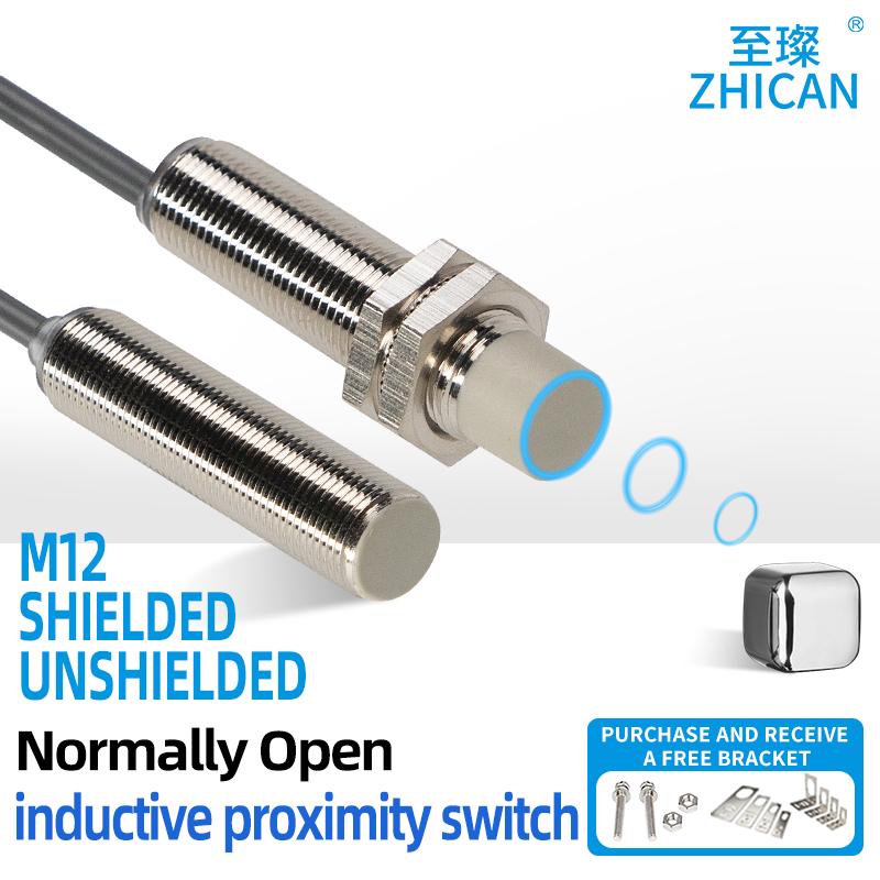 ZHICAN IP67 waterproof M12 high sensitivity long distance inductive proximity switch sensor three wire metal detection sensor