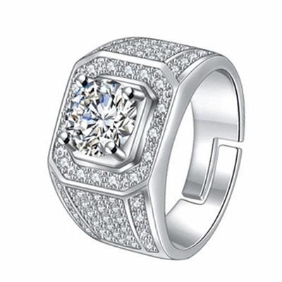 S925 silber ring übertrieben männer voller diamant mode-ring live Koreanischen stil männer ring schmuck