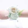 1PC Suit Corsage Pins Silk Rose Groom Boutonnier Elegant Corsage Bracelet Wedding Bridesmaid Wrist Flower Non-Fading